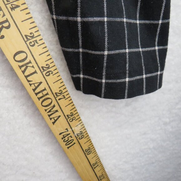Old Navy Pants Womens 2XL Black White Windowpane Stretch Pull On Slim Ankle XXL - Picture 8 of 8